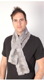 Grey sapphire mink fur scarf